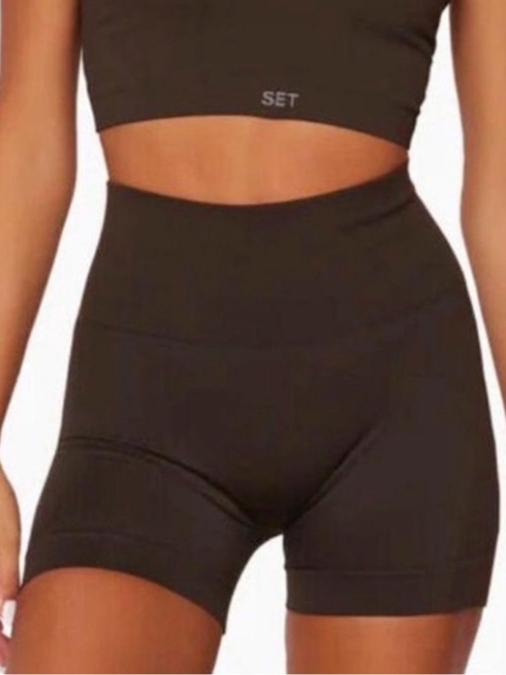 SET Active Sculptflex Bike Power Shorts Brown XS